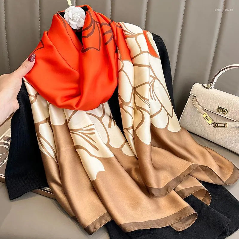 Subtle Flora Satin Stole