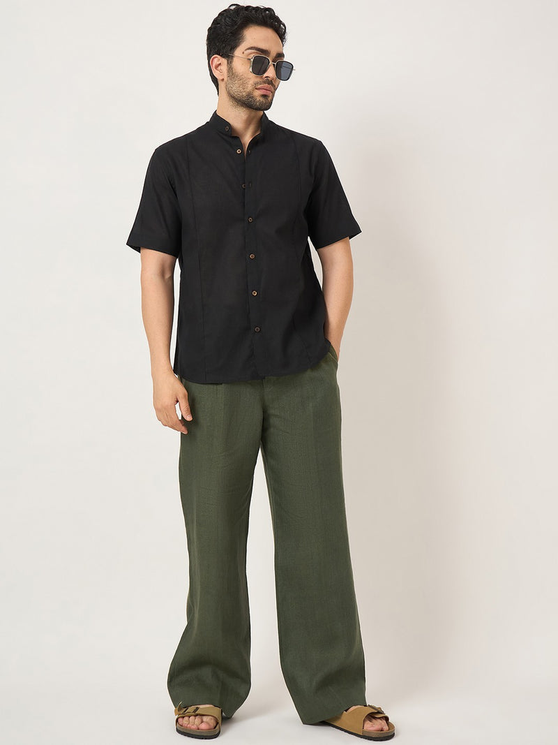 Olive Green 100% Linen: Classy and Comfortable Pants
