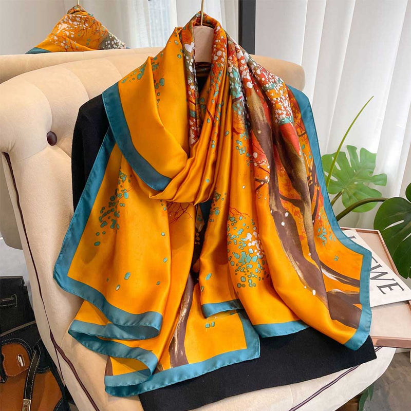 Serene Blossoms Satin Stole