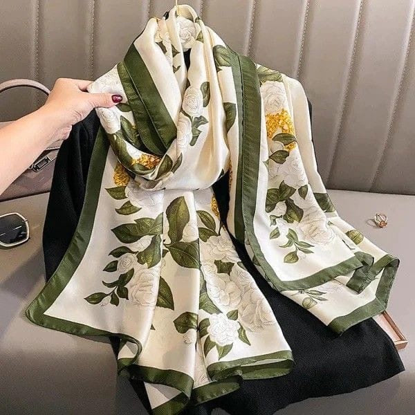 Tranquil Floral Melody Satin Stole