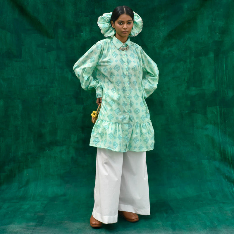 Akashvani Tunic - Aqua Blue