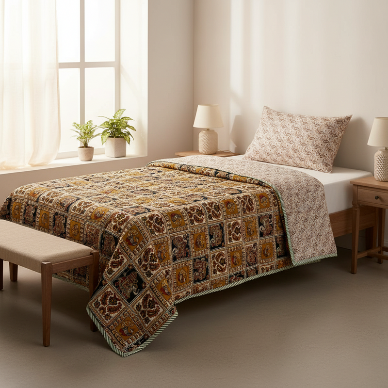Raag Heritage Reversible Cotton Dohar Set (Pack of 2)