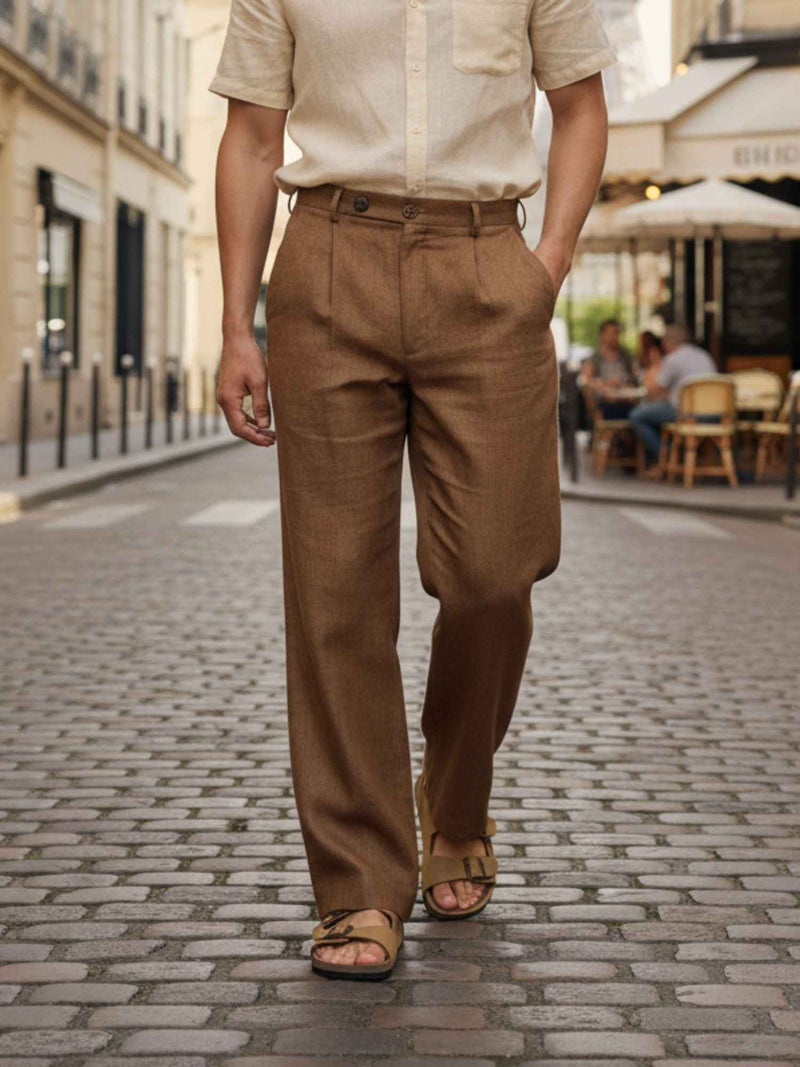 Earth Brown 100% Linen: Classy and Comfortable Pants