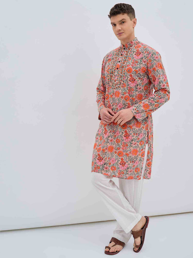 Floral Kurta and Pants (set of 2)