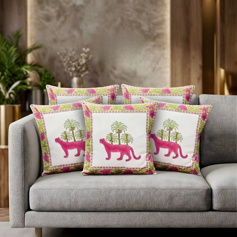 Cushion Covers -  Gulabi Bagh (set of 5)