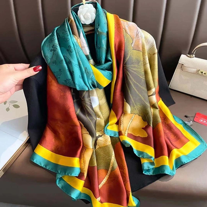 Foliage Finesse Satin Stole