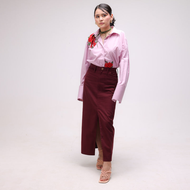 Rosy Co-ord set of Skirt and Shirt