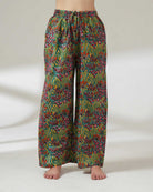 Colorful block printed pajama on a white background