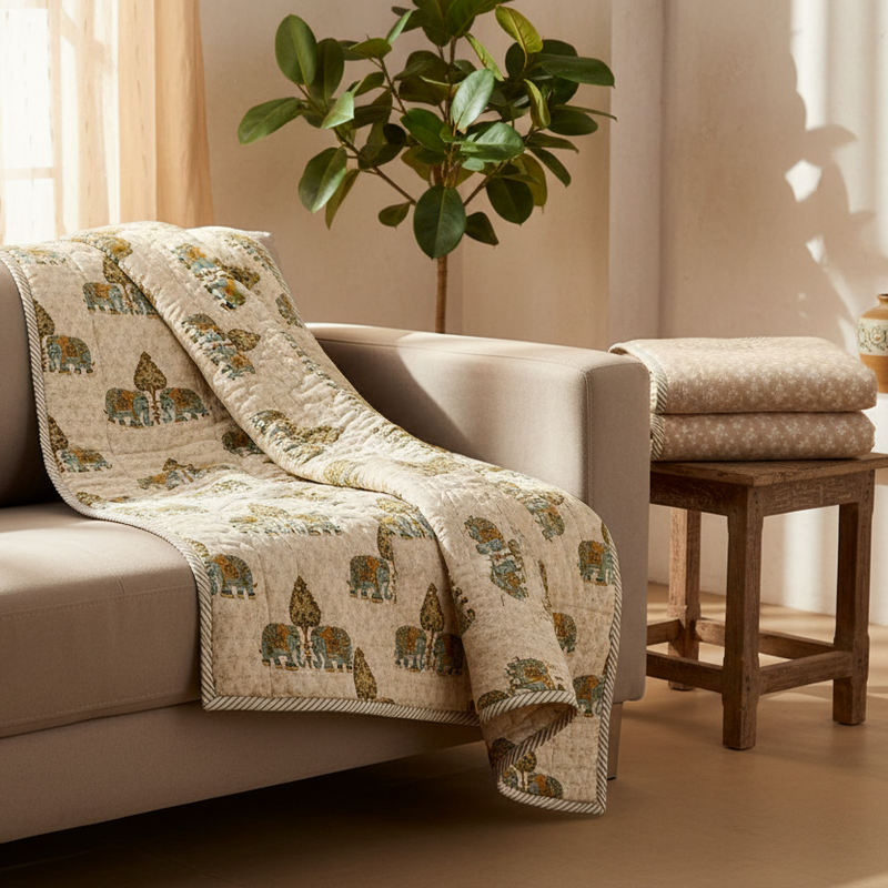 Maru Reversible Cotton Dohar Set (Pack of 2)