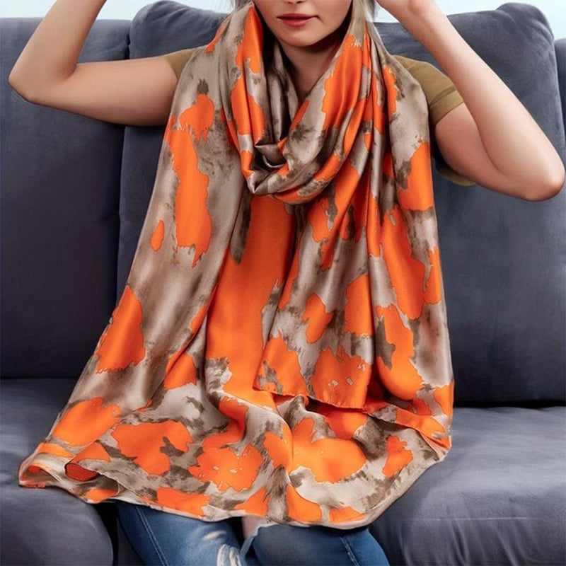 Saffron Sunburst Satin Stole