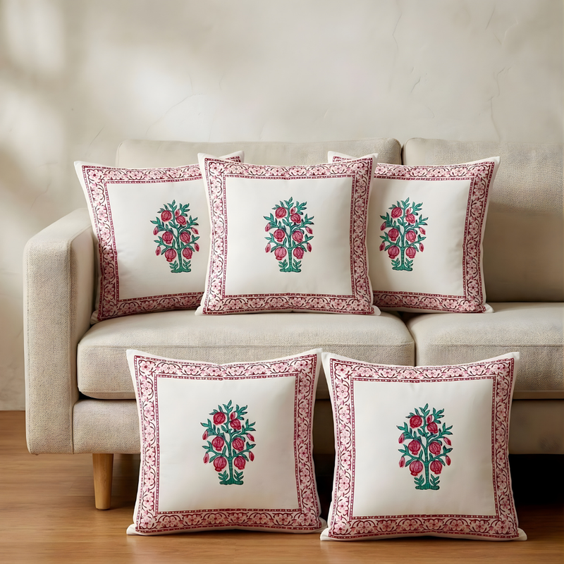 Cushion Covers -  Phoolkari (set of 5)