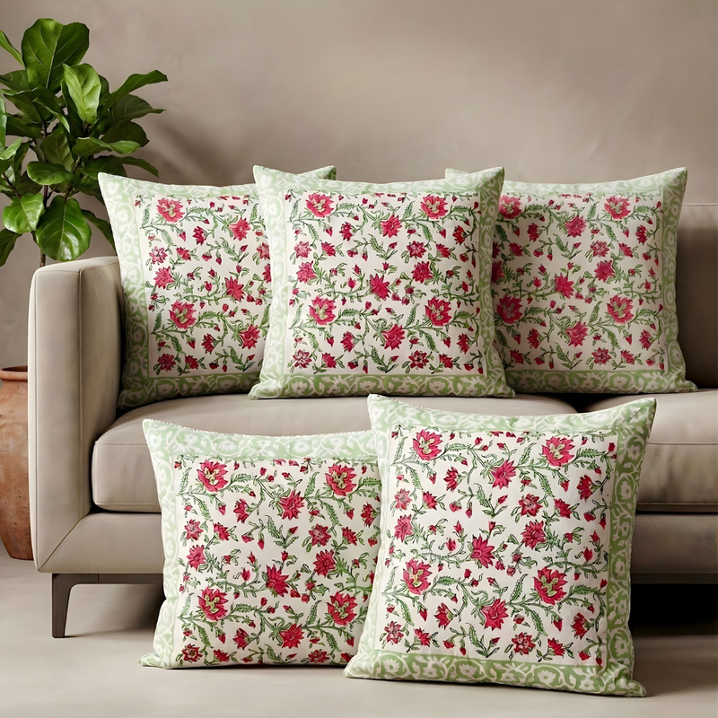 Cushion Covers - Rangrez Bel (set of 5)