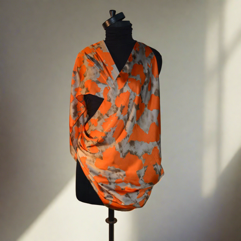 Saffron Sunburst Satin Stole