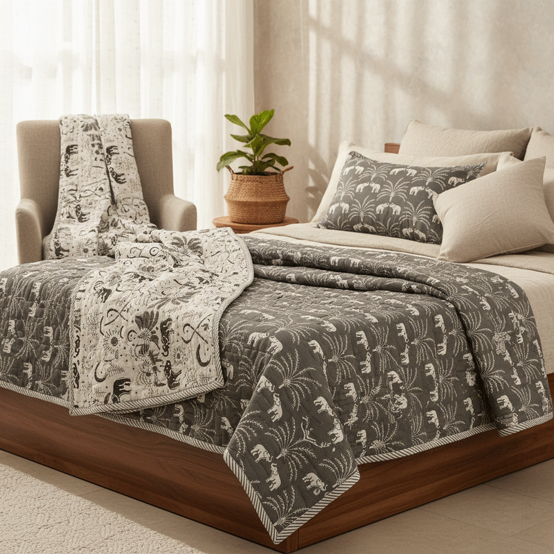 Vanraj Reversible Cotton Dohar Set (Pack of 2)
