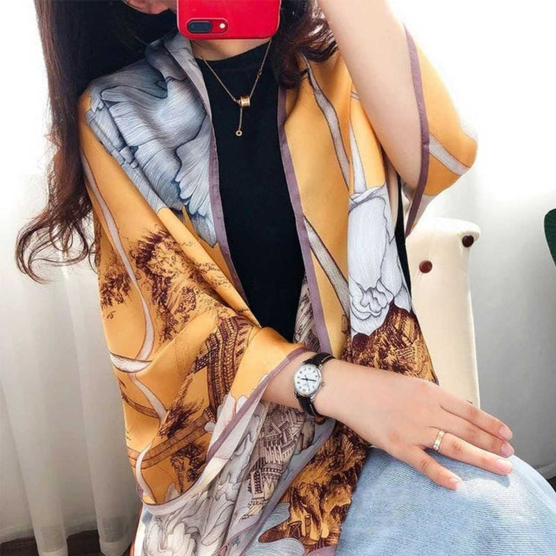 Crimson Canvas Satin Stole